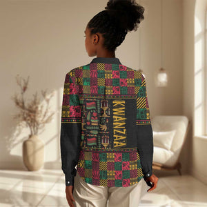 Kwanzaa African Pattern Women Casual Shirt LT01
