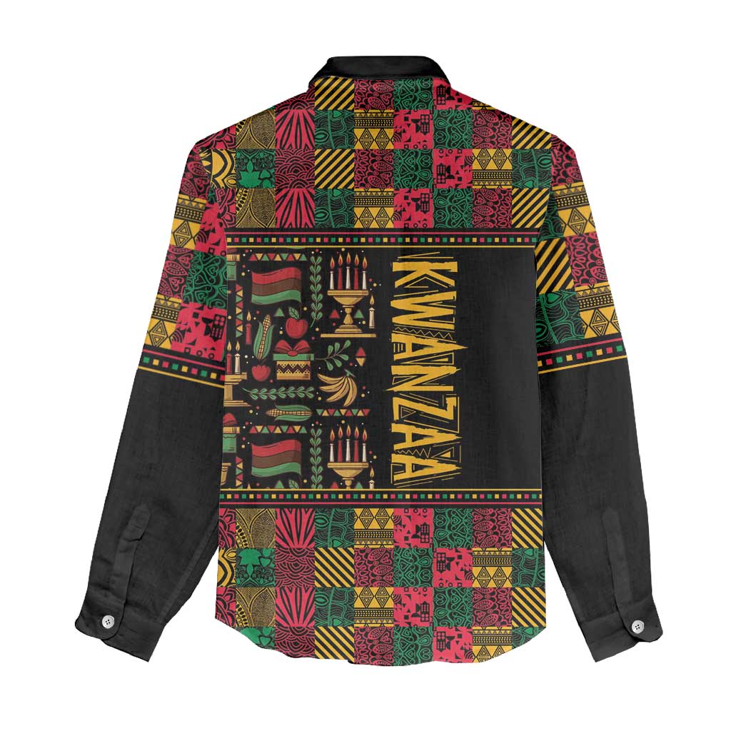 Kwanzaa African Pattern Women Casual Shirt LT01
