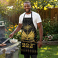 Ayiti 222nd Independence Day Anniversary Apron Haiti Gold VeVe Pattern - African Pride