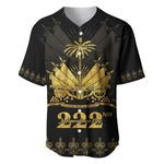 Ayiti 222nd Independence Day Anniversary Baseball Jersey Haiti Gold VeVe Pattern LT01