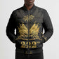 Ayiti 222nd Independence Day Anniversary Bomber Puffer Jacket Haiti Gold VeVe Pattern - African Pride