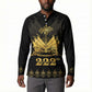 Ayiti 222nd Independence Day Anniversary Button Sweatshirt Haiti Gold VeVe Pattern