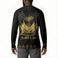 Ayiti 222nd Independence Day Anniversary Button Sweatshirt Haiti Gold VeVe Pattern