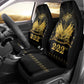 Ayiti 222nd Independence Day Anniversary Car Seat Cover Haiti Gold VeVe Pattern - African Pride
