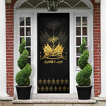 Ayiti 222nd Independence Day Anniversary Door Cover Haiti Gold VeVe Pattern - African Pride