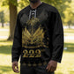 Ayiti 222nd Independence Day Anniversary Hockey Jersey Haiti Gold VeVe Pattern - African Pride
