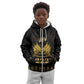 Ayiti 222nd Independence Day Anniversary Kid Hoodie Haiti Gold VeVe Pattern - African Pride