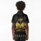 Ayiti 222nd Independence Day Anniversary Kid Polo Shirt Haiti Gold VeVe Pattern LT01