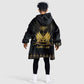 Ayiti 222nd Independence Day Anniversary Kid Wearable Blanket Hoodie Haiti Gold VeVe Pattern - African Pride