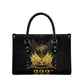 Ayiti 222nd Independence Day Anniversary Leather Bag Haiti Gold VeVe Pattern - African Pride