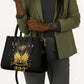 Ayiti 222nd Independence Day Anniversary Leather Bag Haiti Gold VeVe Pattern - African Pride