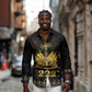 Ayiti 222nd Independence Day Anniversary Long Sleeve Button Shirt Haiti Gold VeVe Pattern - African Pride
