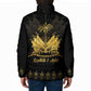 Ayiti 222nd Independence Day Anniversary Padded Jacket Haiti Gold VeVe Pattern - African Pride