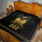 Ayiti 222nd Independence Day Anniversary Quilt Haiti Gold VeVe Pattern - African Pride