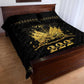 Ayiti 222nd Independence Day Anniversary Quilt Bed Set Haiti Gold VeVe Pattern - African Pride