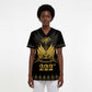 Ayiti 222nd Independence Day Anniversary Scrub Top Haiti Gold VeVe Pattern - African Pride
