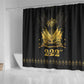 Ayiti 222nd Independence Day Anniversary Shower Curtain Haiti Gold VeVe Pattern - African Pride