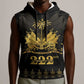 Ayiti 222nd Independence Day Anniversary Sleeveless Hoodie Haiti Gold VeVe Pattern - African Pride