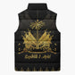 Ayiti 222nd Independence Day Anniversary Sleeveless Puffer Jacket Haiti Gold VeVe Pattern - African Pride