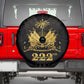 Ayiti 222nd Independence Day Anniversary Spare Tire Cover Haiti Gold VeVe Pattern - African Pride