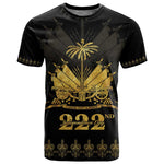 Ayiti 222nd Independence Day Anniversary T shirt Haiti Gold VeVe Pattern - African Pride