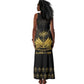 Ayiti 222nd Independence Day Anniversary Tank Maxi Dress Haiti Gold VeVe Pattern - African Pride