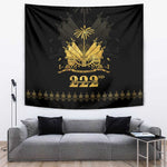 Ayiti 222nd Independence Day Anniversary Tapestry Haiti Gold VeVe Pattern - African Pride