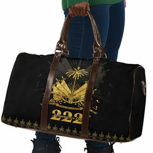 Ayiti 222nd Independence Day Anniversary Travel Bag Haiti Gold VeVe Pattern - African Pride