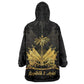 Ayiti 222nd Independence Day Anniversary Wearable Blanket Hoodie Haiti Gold VeVe Pattern - African Pride