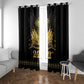 Ayiti 222nd Independence Day Anniversary Window Curtain Haiti Gold VeVe Pattern - African Pride