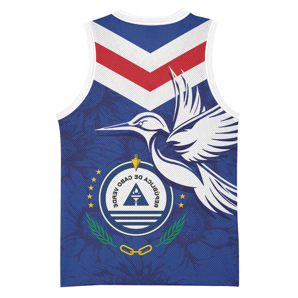 Cape Verde Independence Day Basketball Jersey Gerbera Daisy Pattern - African Pride