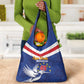 Cape Verde Independence Day Grocery Bag Gerbera Daisy Pattern