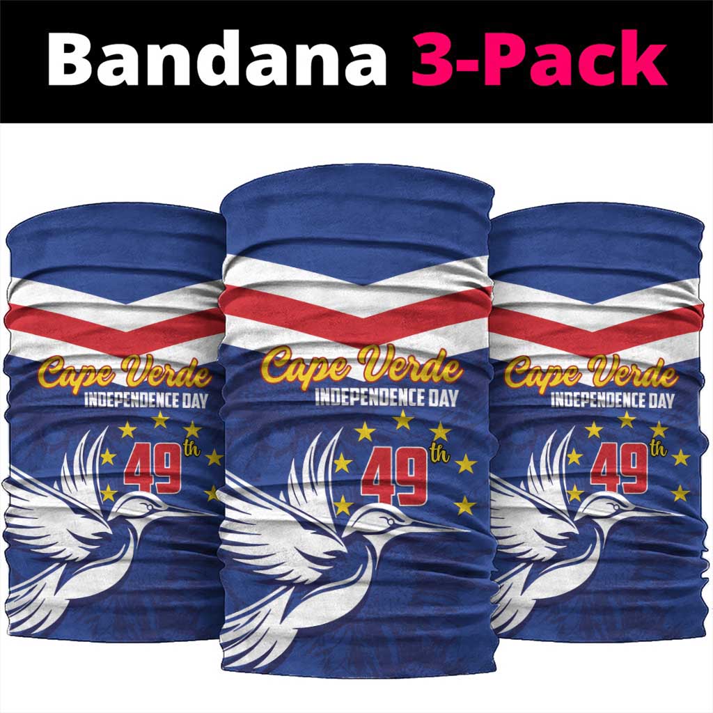 Cape Verde Independence Day Neck Gaiter Gerbera Daisy Pattern LT01