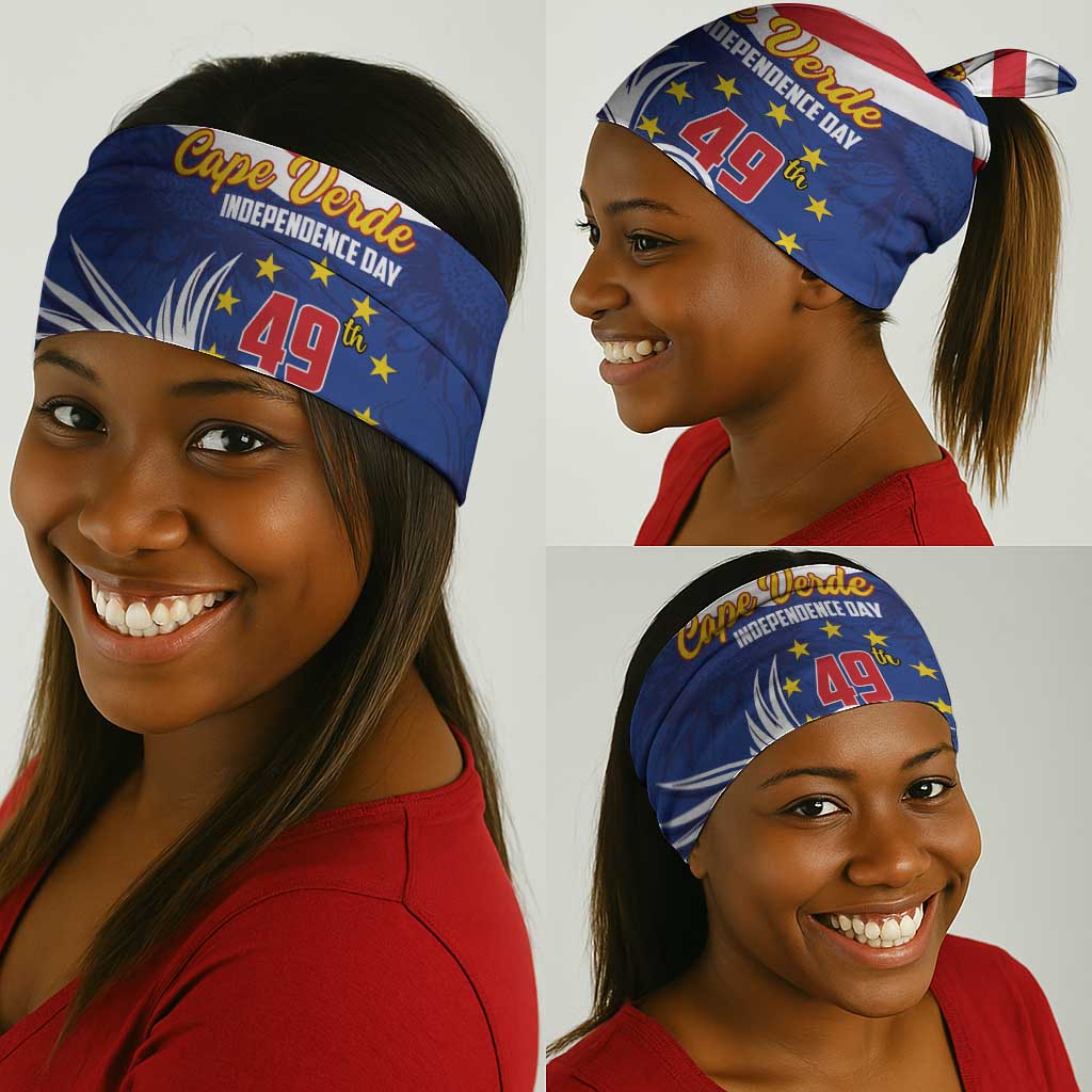 Cape Verde Independence Day Neck Gaiter Gerbera Daisy Pattern LT01