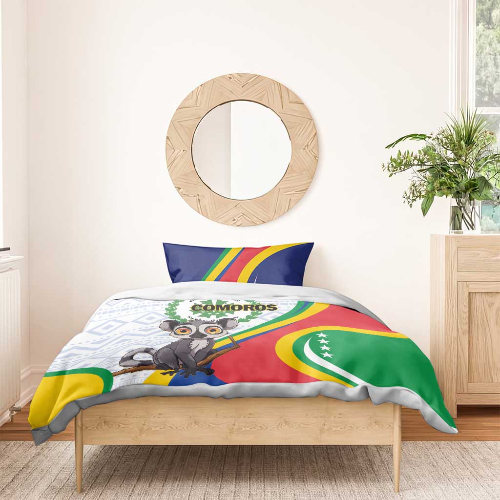 Comoros Bedding Set 1975 Komori Mongoose Lemur African Pattern