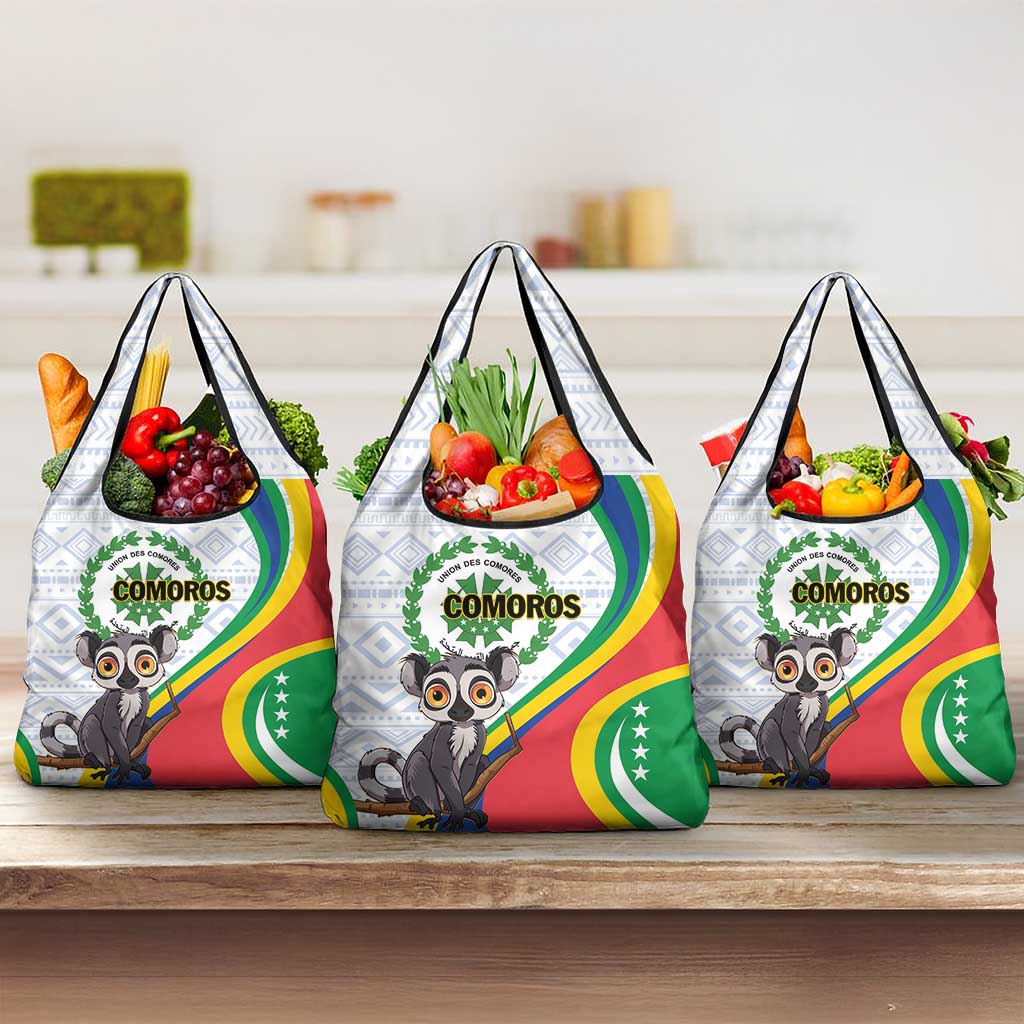 Comoros Grocery Bag 1975 Komori Mongoose Lemur African Pattern