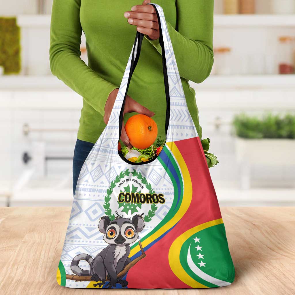 Comoros Grocery Bag 1975 Komori Mongoose Lemur African Pattern