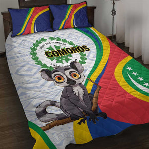 Comoros Quilt Bed Set 1975 Komori Mongoose Lemur African Pattern