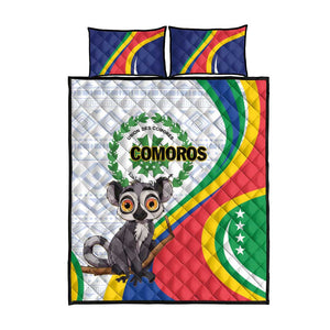 Comoros Quilt Bed Set 1975 Komori Mongoose Lemur African Pattern
