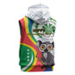 Comoros Sleeveless Zip Hoodie 1975 Komori Mongoose Lemur African Pattern - African Pride