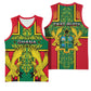 Custom Ghana Basketball Jersey with Cross of Saint George and Tawny Eagles - African Pride