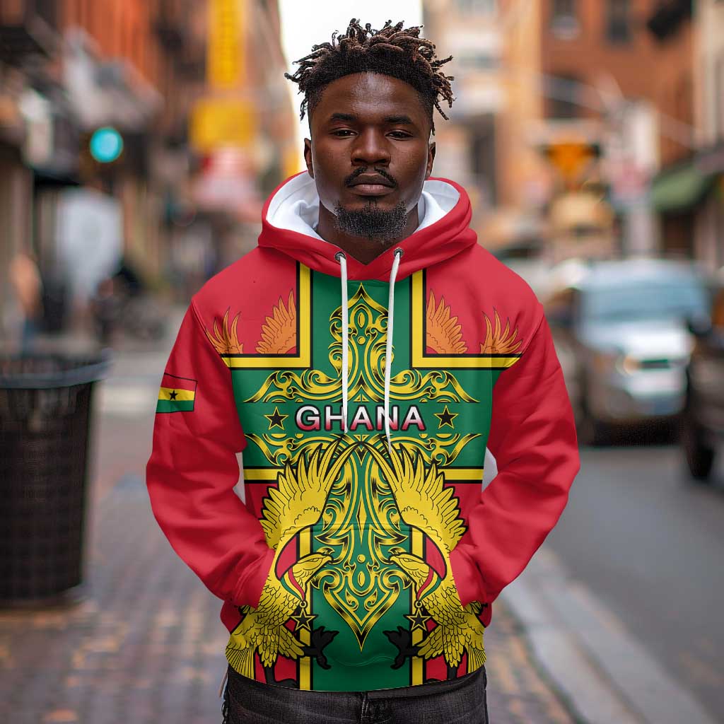 Custom Ghana Hoodie with Cross of Saint George and Tawny Eagles