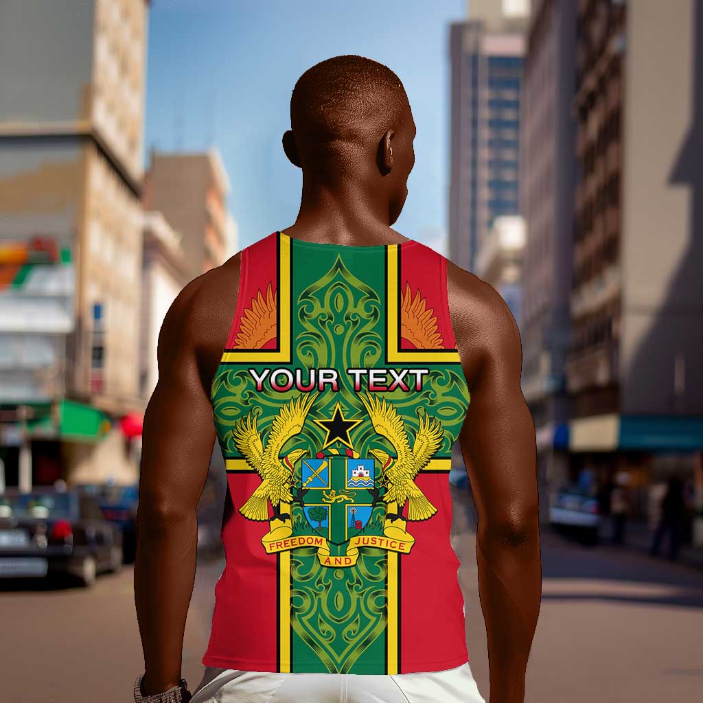 Custom Ghana Men Tank Top with Cross of Saint George and Tawny Eagles