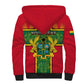 Custom Ghana Sherpa Hoodie with Cross of Saint George and Tawny Eagles