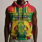 Custom Ghana Sleeveless Hoodie with Cross of Saint George and Tawny Eagles - African Pride