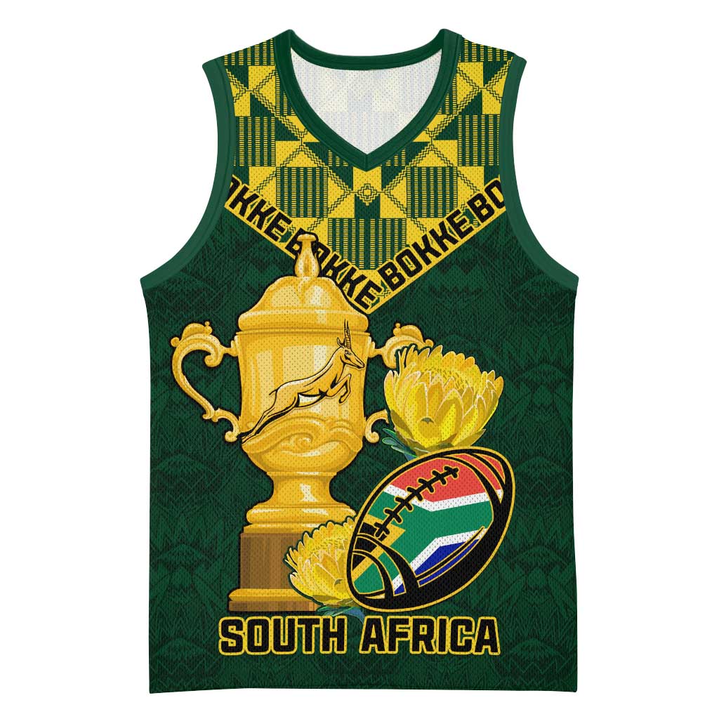 Custom South Africa Rugby Basketball Jersey - Go Bokke Champion, World Cup LT01