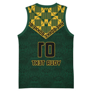 Custom South Africa Rugby Basketball Jersey - Go Bokke Champion, World Cup - African Pride