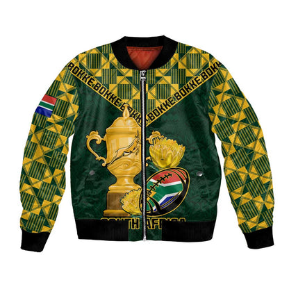 Custom South Africa Rugby Bomber Jacket - Go Bokke Champion, World Cup