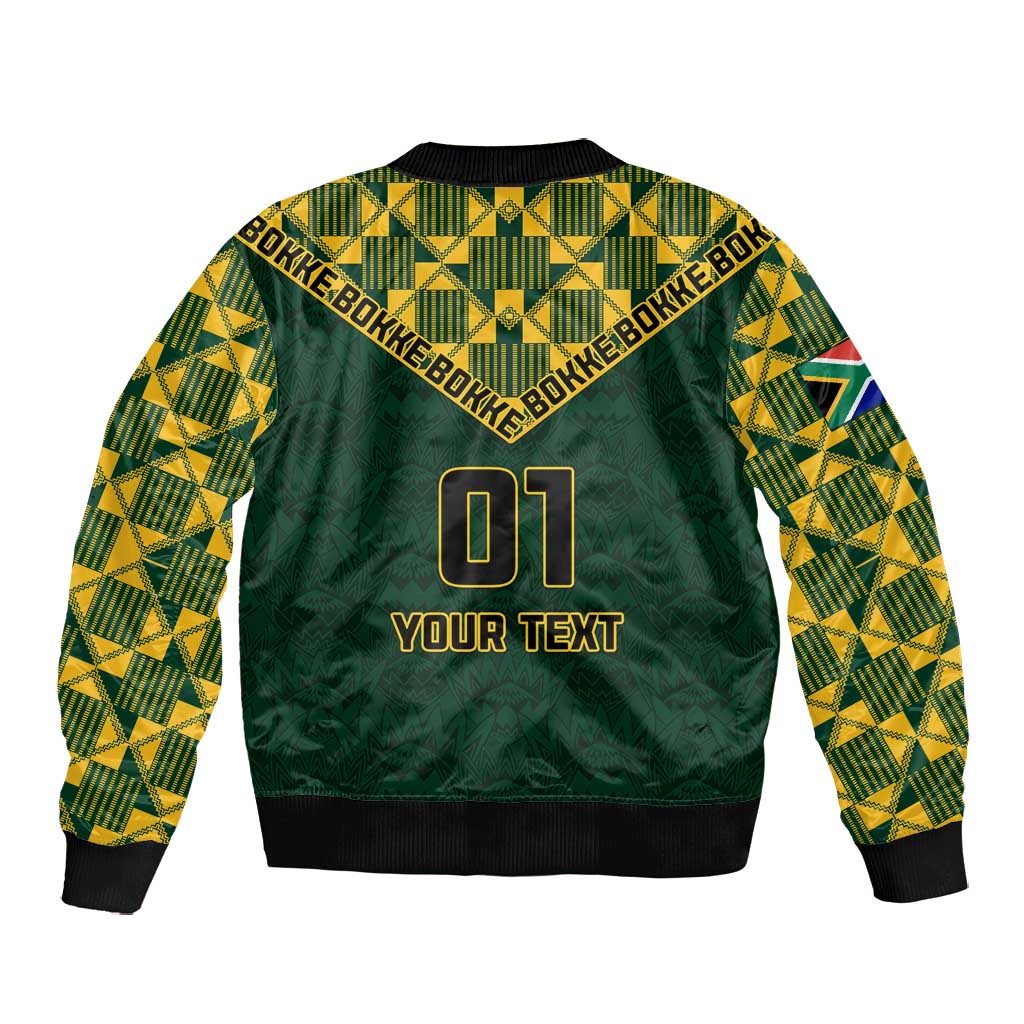 Custom South Africa Rugby Bomber Jacket - Go Bokke Champion, World Cup