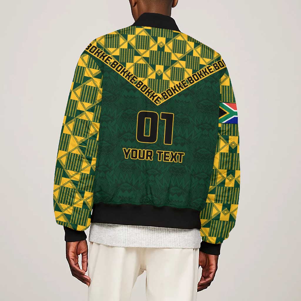 Custom South Africa Rugby Bomber Jacket - Go Bokke Champion, World Cup